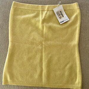 Tsesay women Tube top, Size L, Lemonade🍋 color. Pure Cashmere.